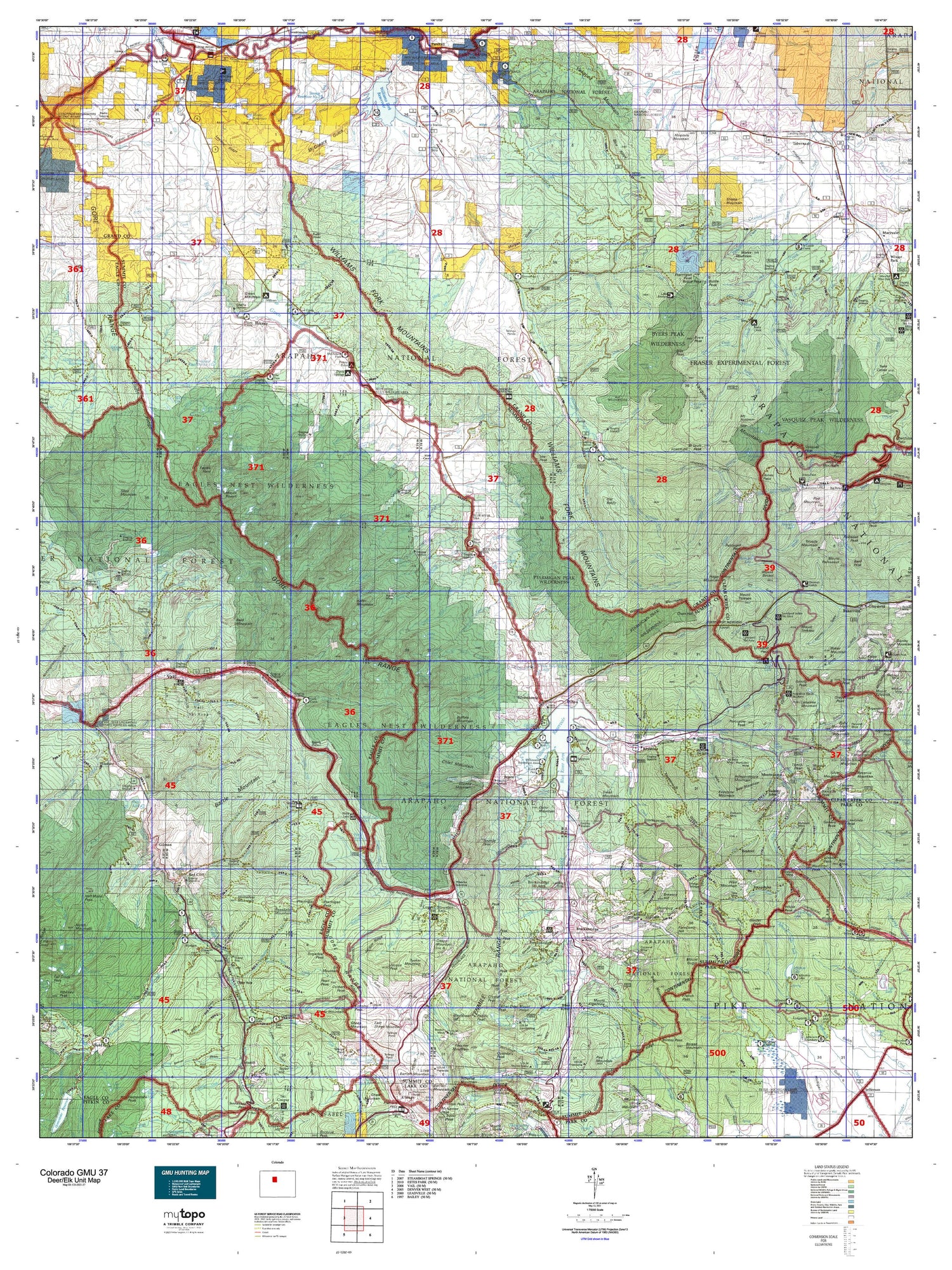 Colorado GMU 37 Map Image