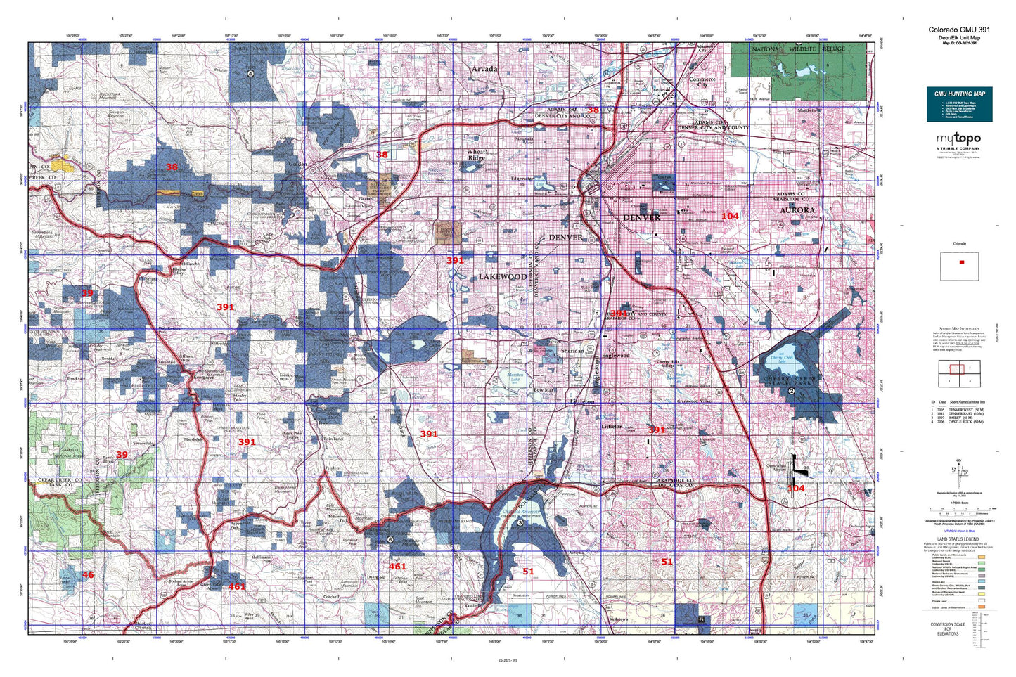 Colorado GMU 391 Map Image