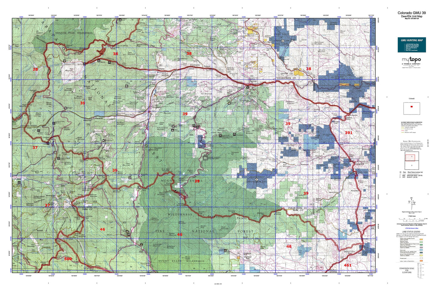 Colorado GMU 39 Map Image