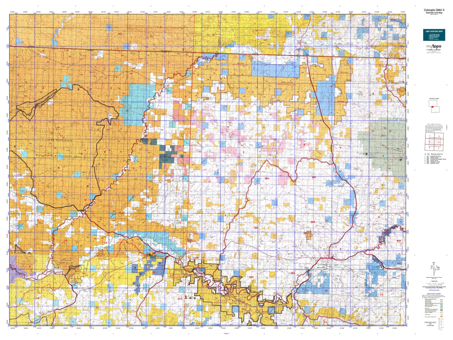 Colorado GMU 3 Map Image