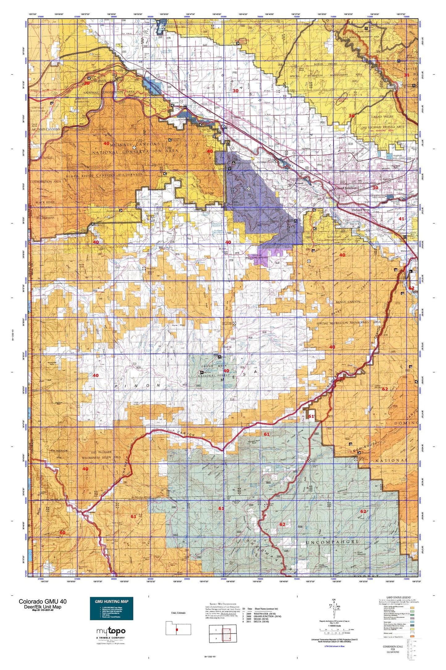 Colorado GMU 40 Map Image