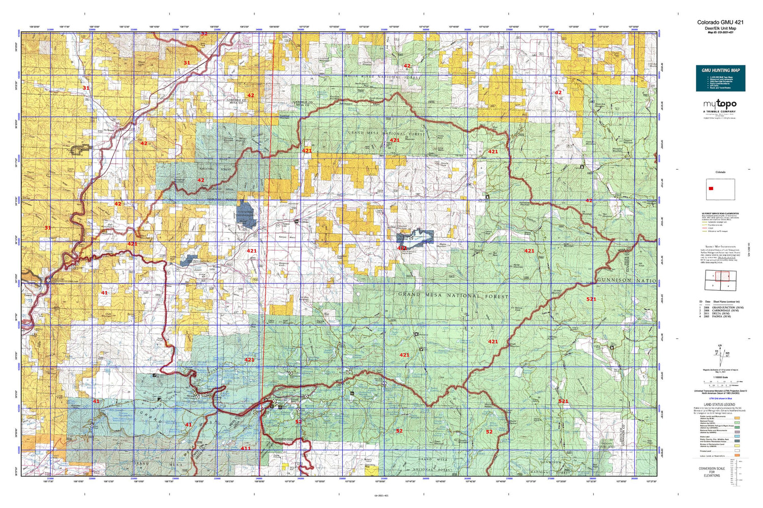 Colorado GMU 421 Map Image