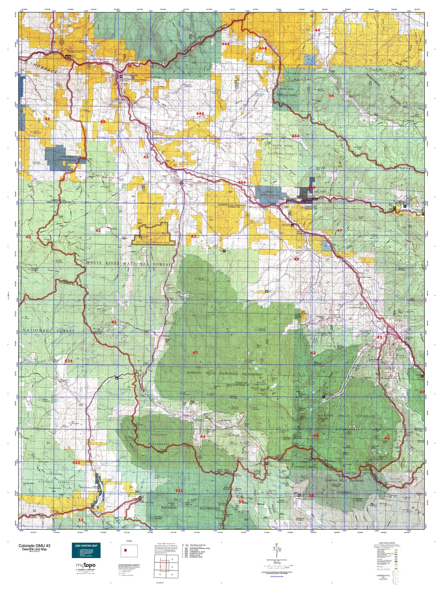 Colorado GMU 43 Map Image