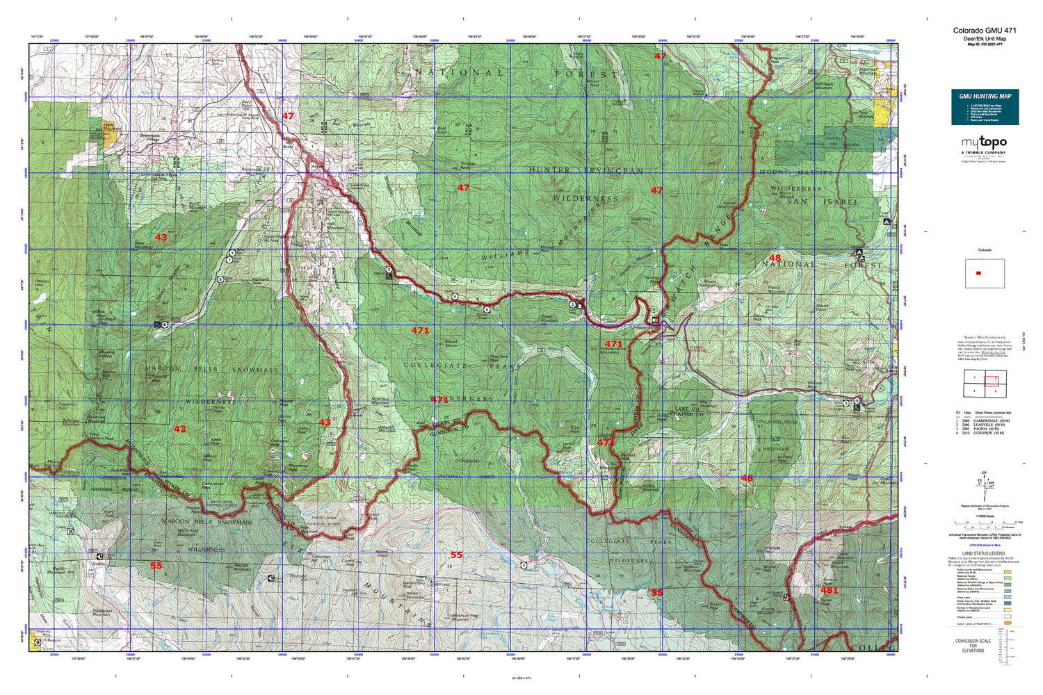 Colorado GMU 471 Map Image