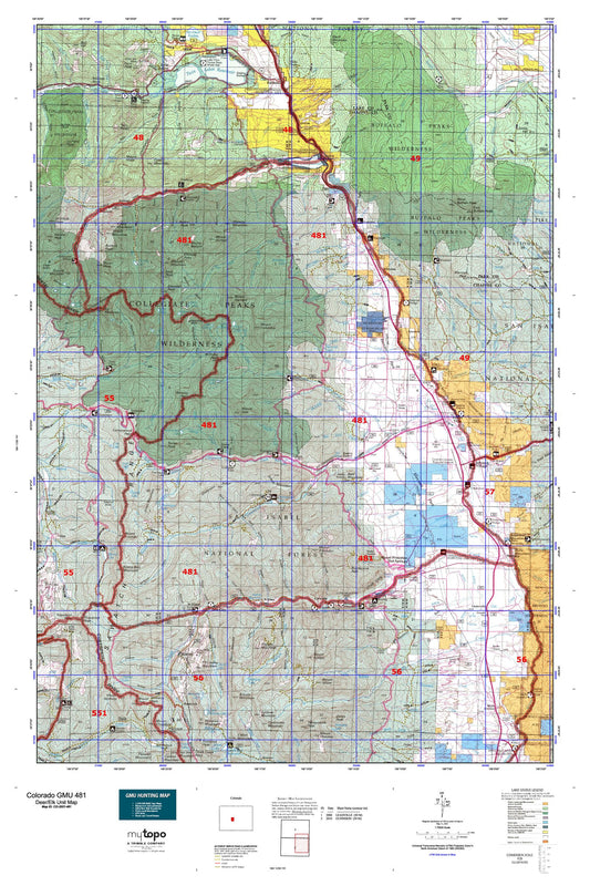 Colorado GMU 481 Map Image