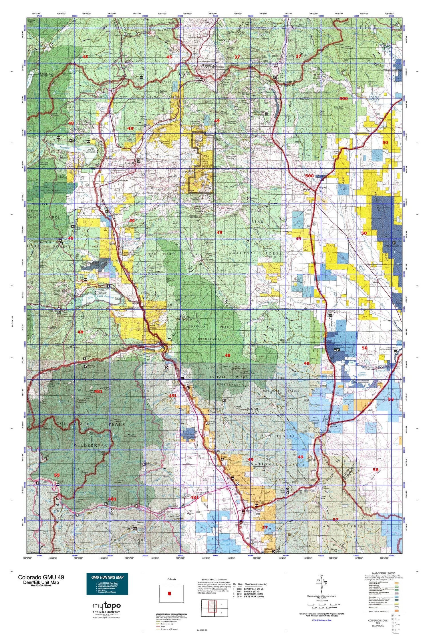 Colorado GMU 49 Map Image