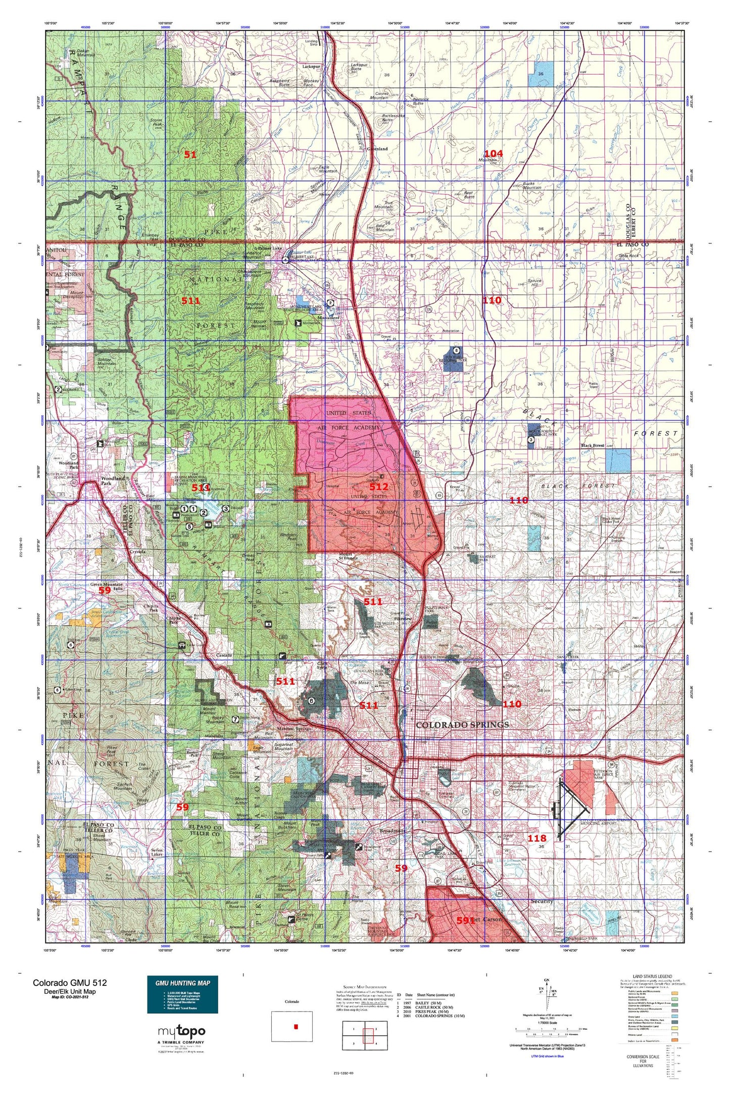 Colorado GMU 512 Map Image