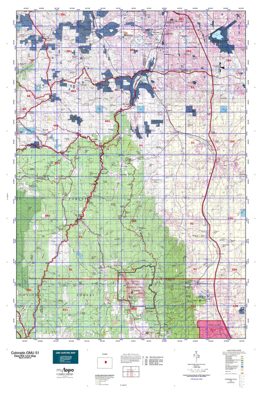 Colorado GMU 51 Map Image