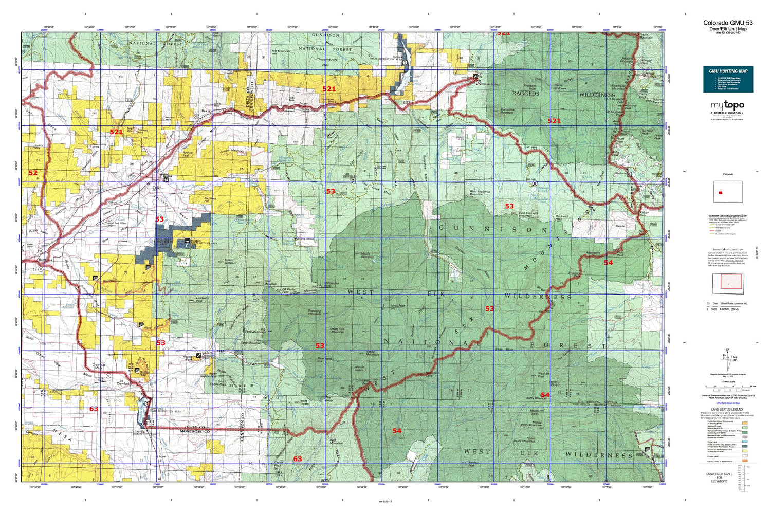 Colorado GMU 53 Map Image