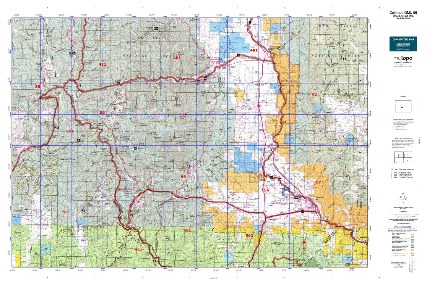 Colorado GMU 56 Map Image