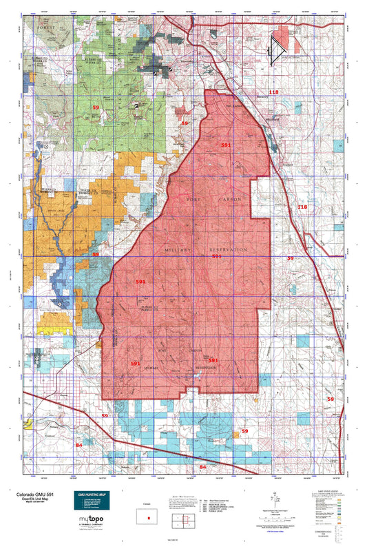 Colorado GMU 591 Map Image
