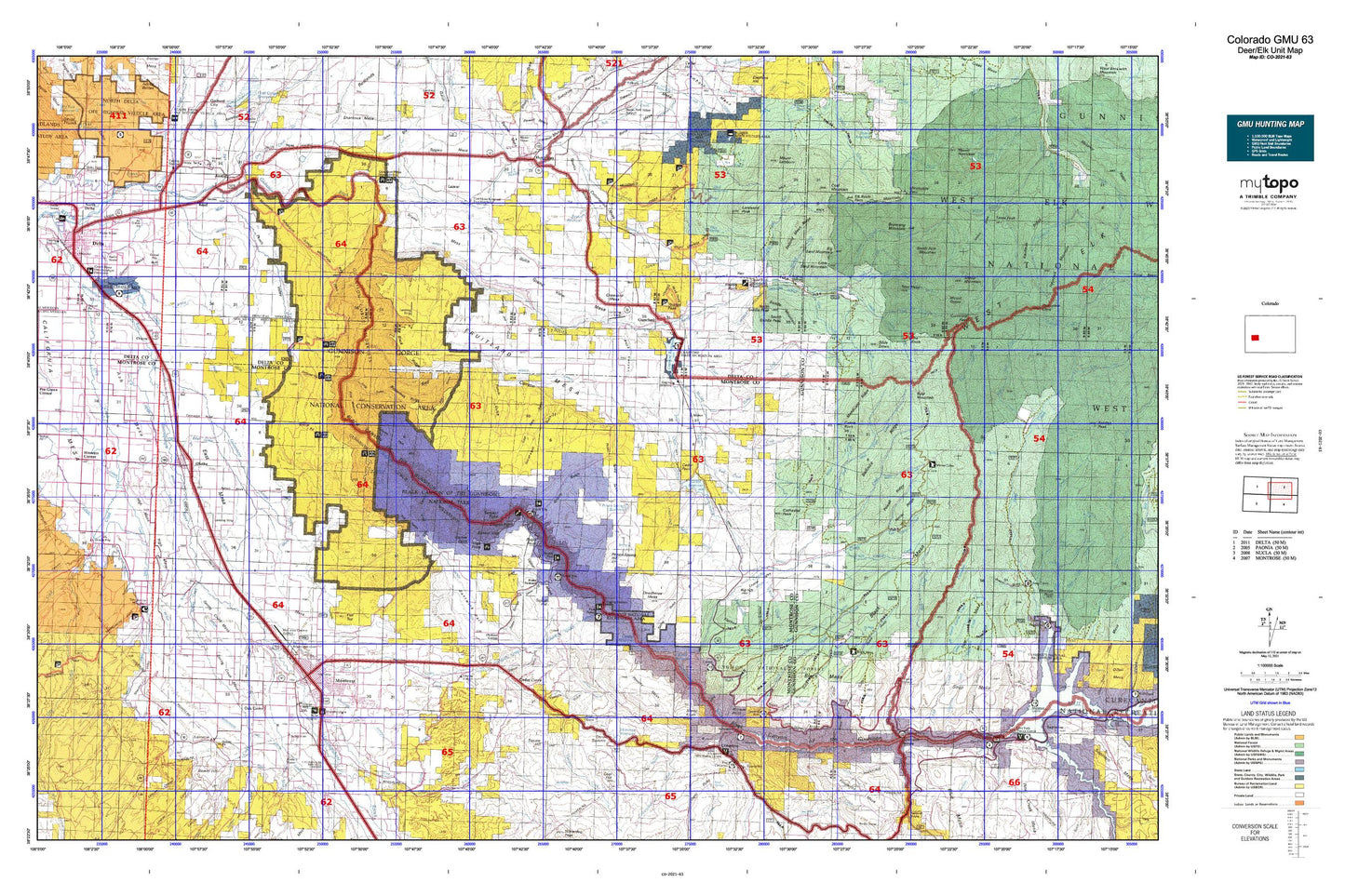 Colorado GMU 63 Map Image