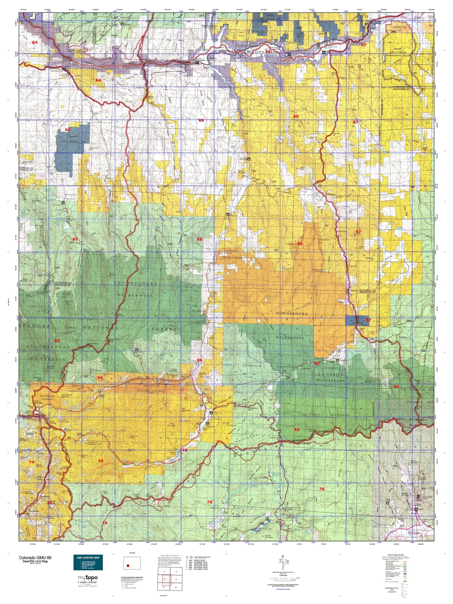 Colorado GMU 66 Map Image