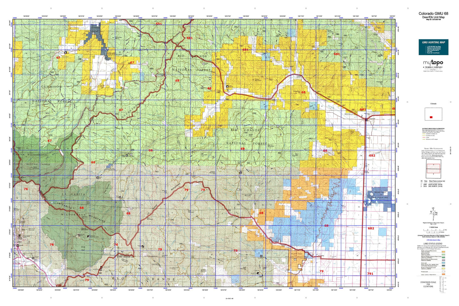 Colorado GMU 68 Map Image
