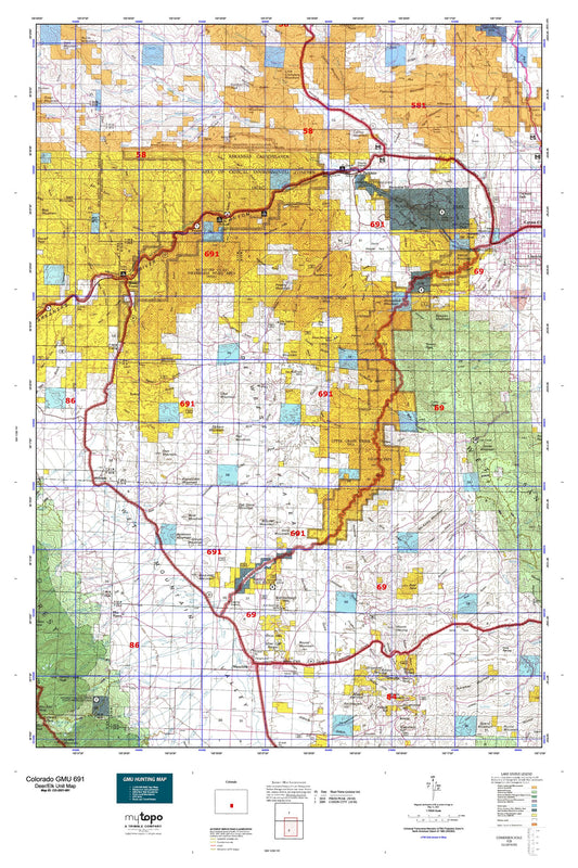 Colorado GMU 691 Map Image