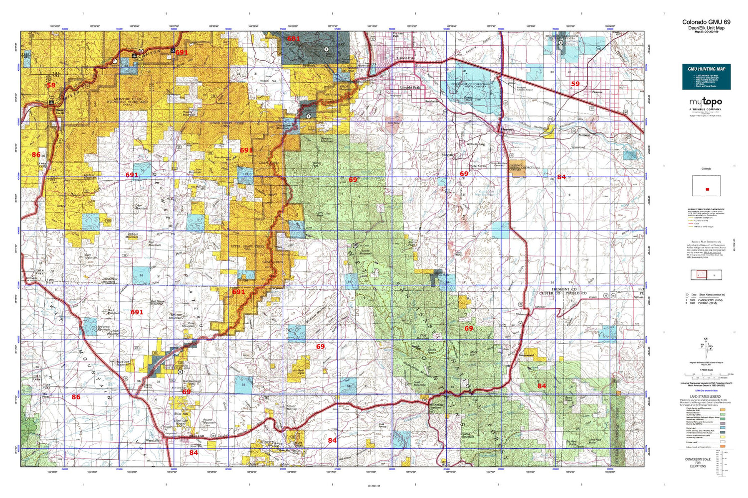 Colorado GMU 69 Map Image
