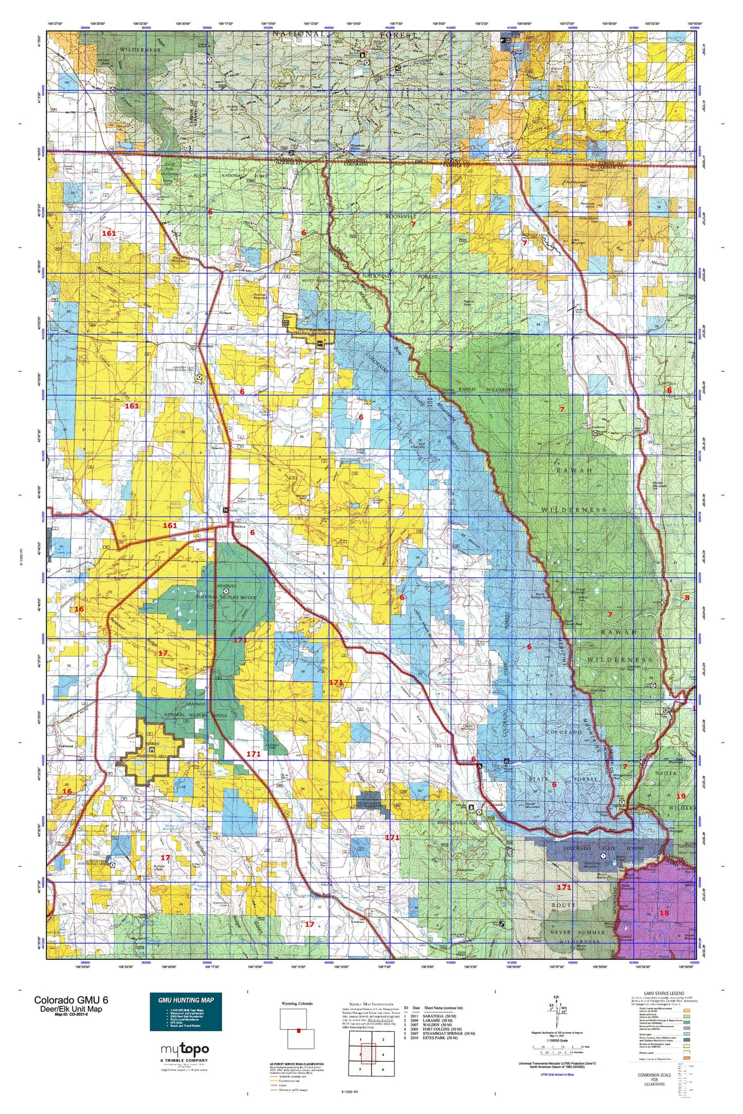 Colorado GMU 6 Map Image
