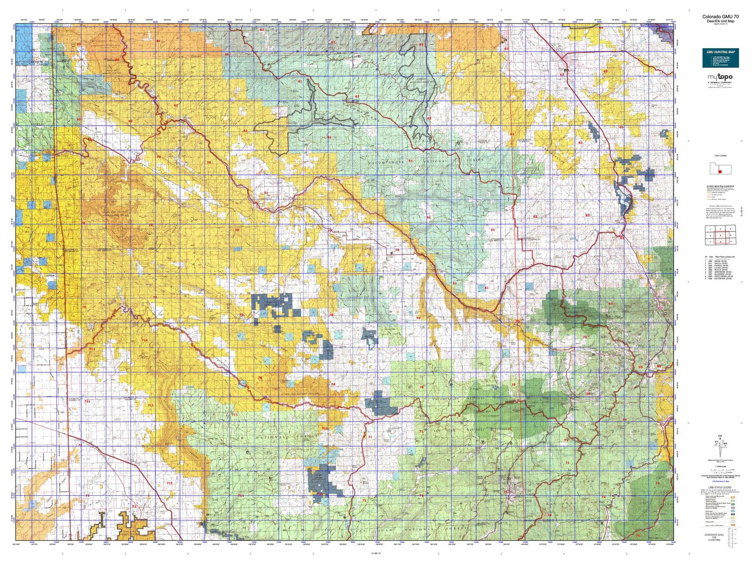 Colorado GMU 70 Map Image