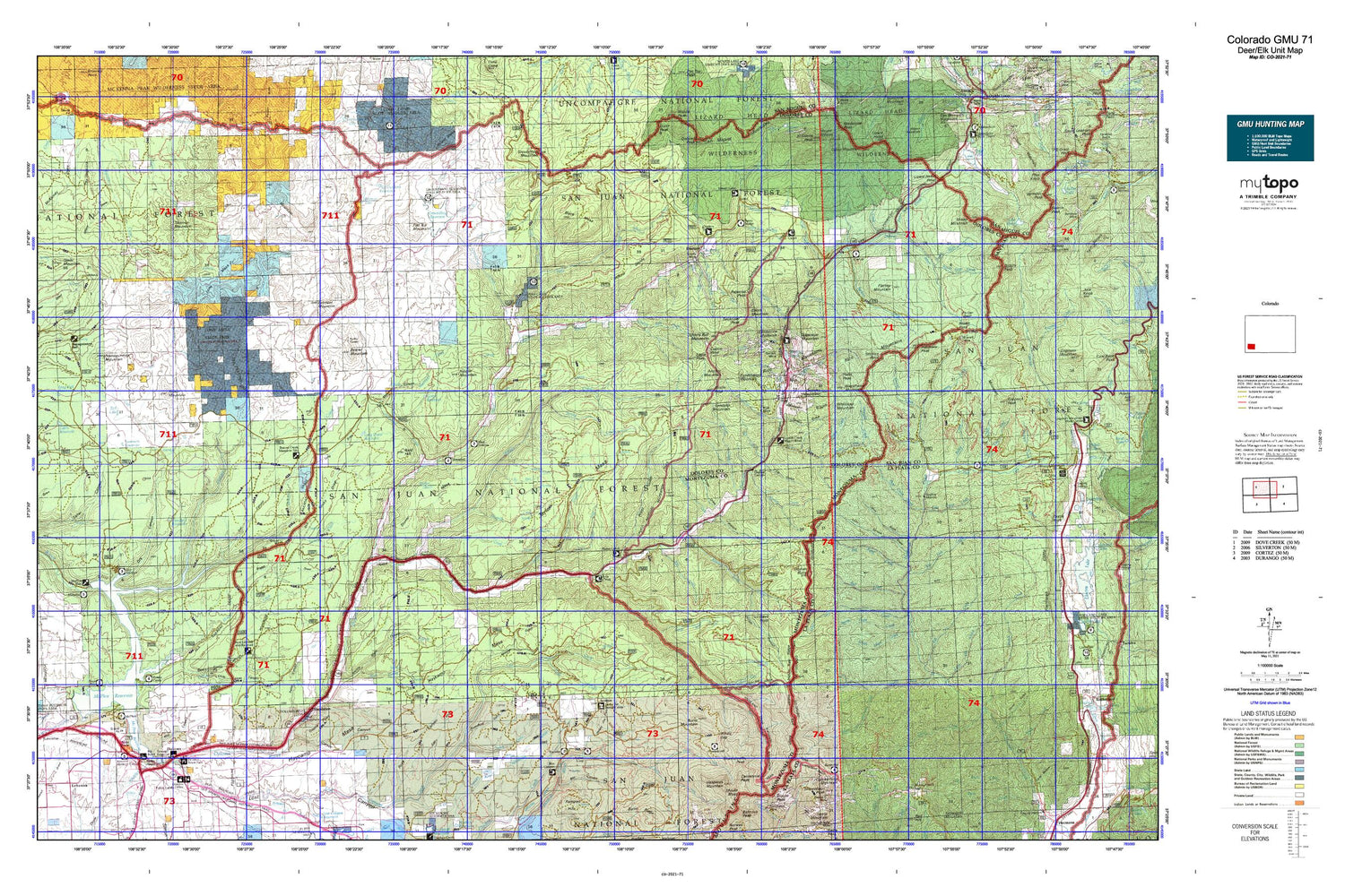 Colorado GMU 71 Map Image