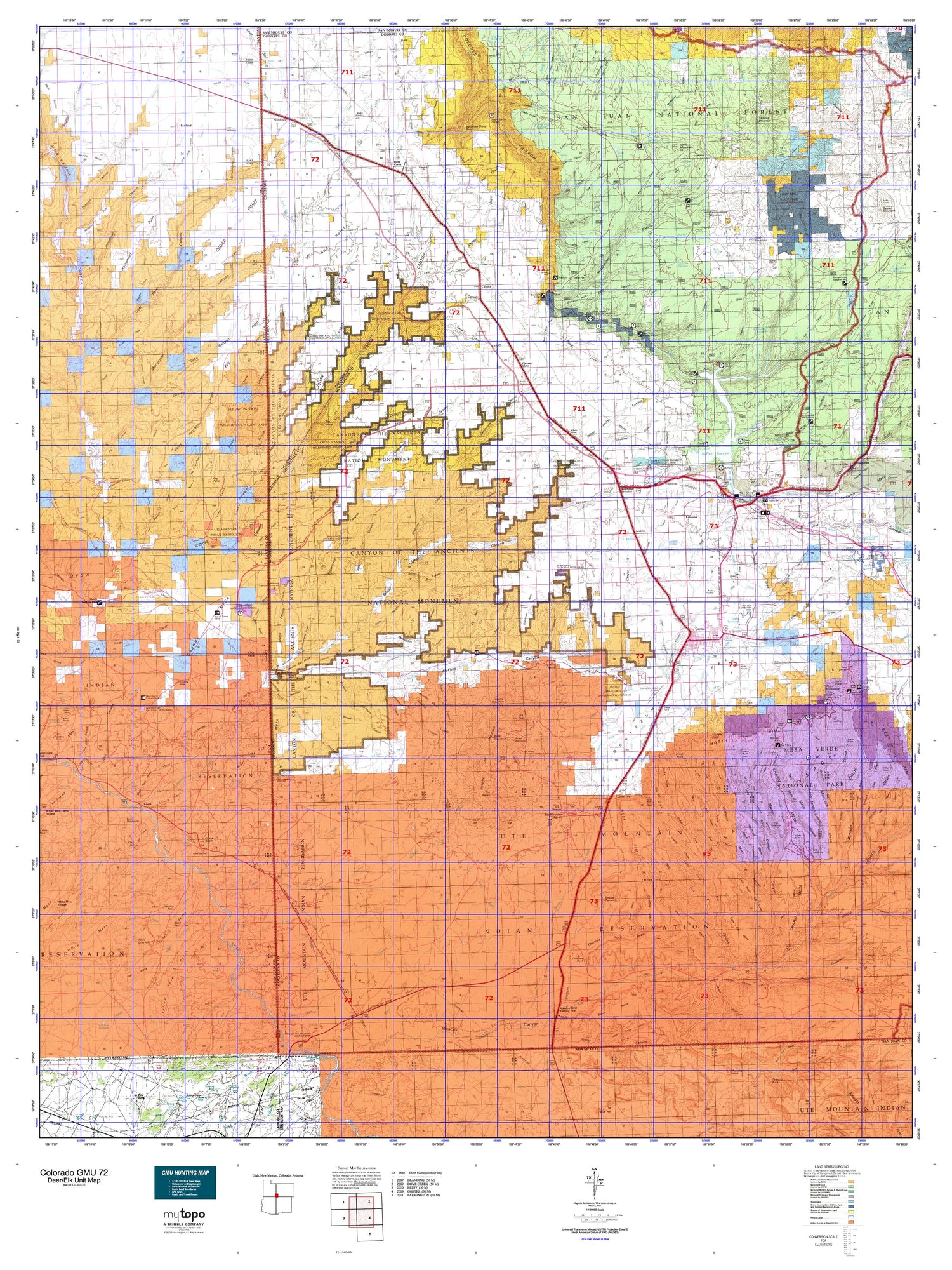 Colorado GMU 72 Map Image