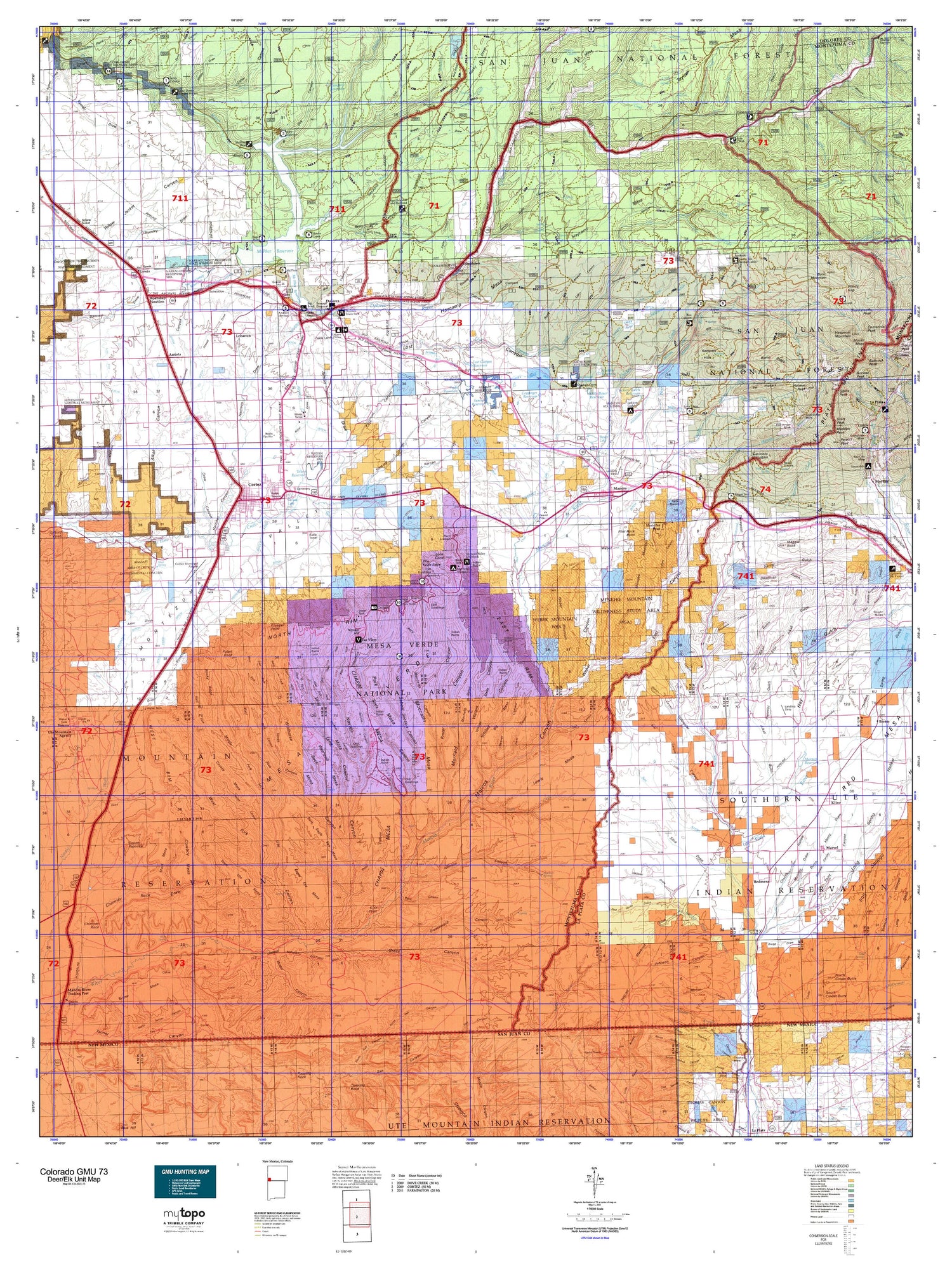 Colorado GMU 73 Map Image