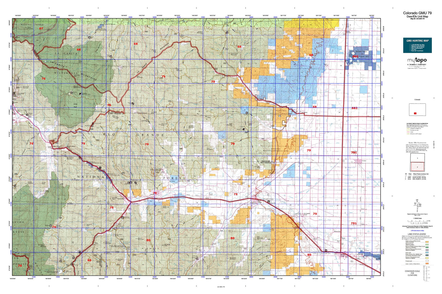 Colorado GMU 79 Map Image