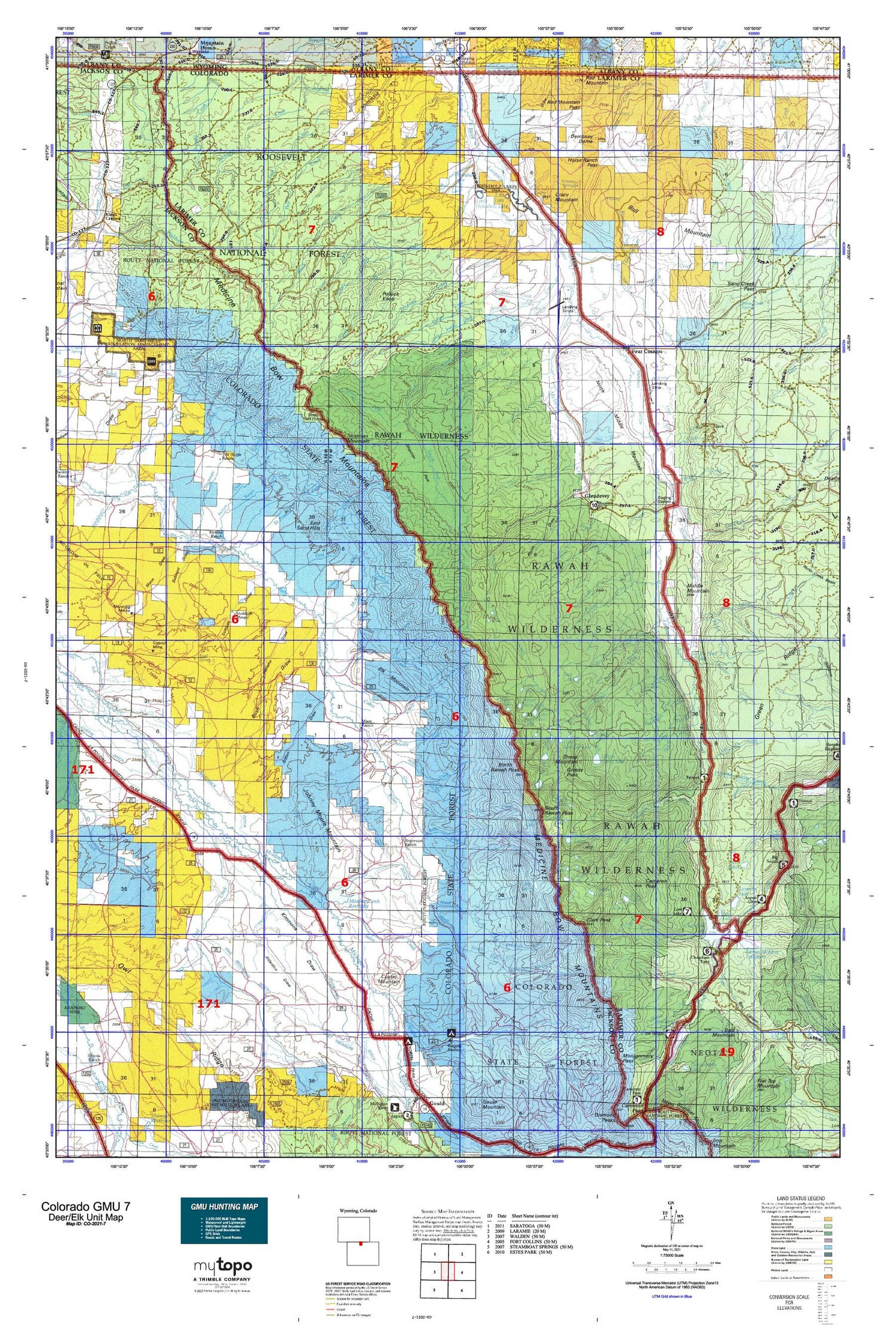Colorado GMU 7 Map Image