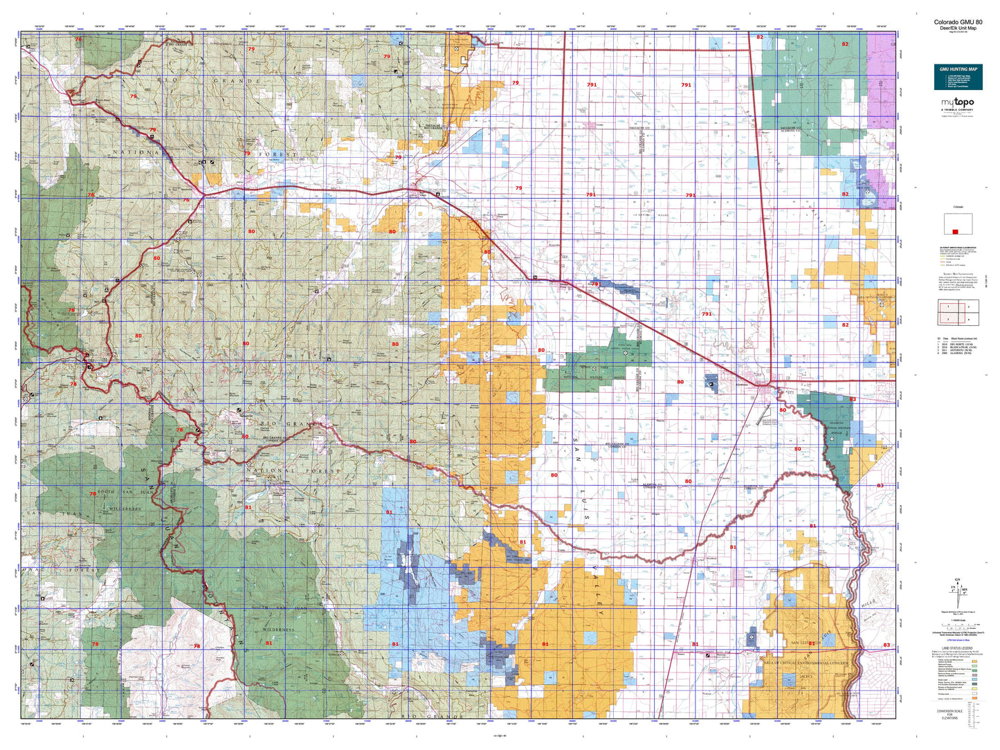 Colorado GMU 80 Map Image