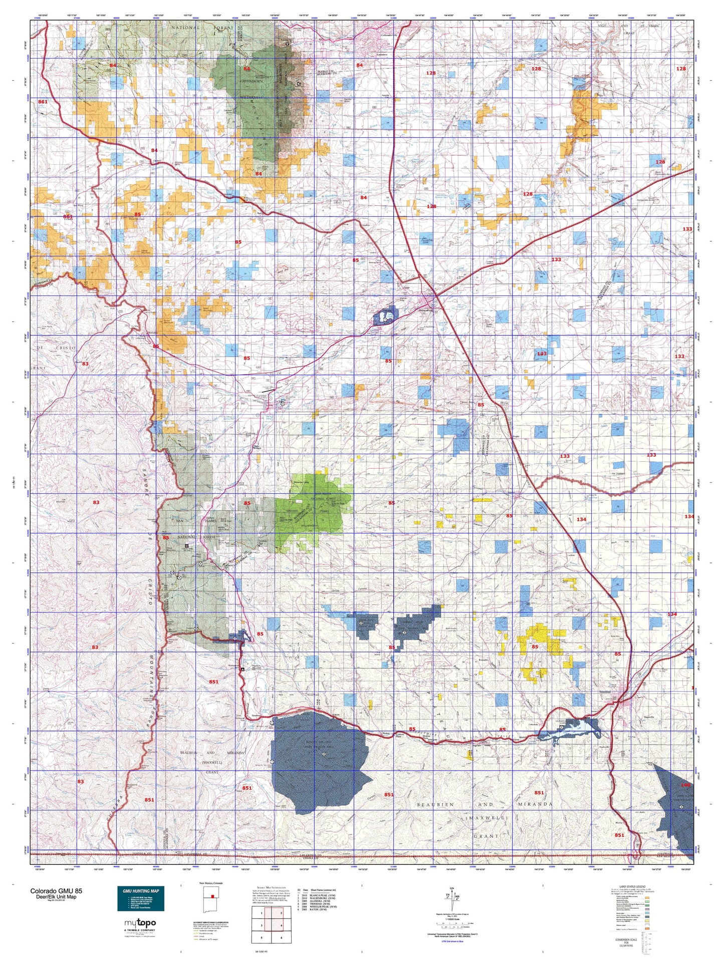 Colorado GMU 85 Map Image