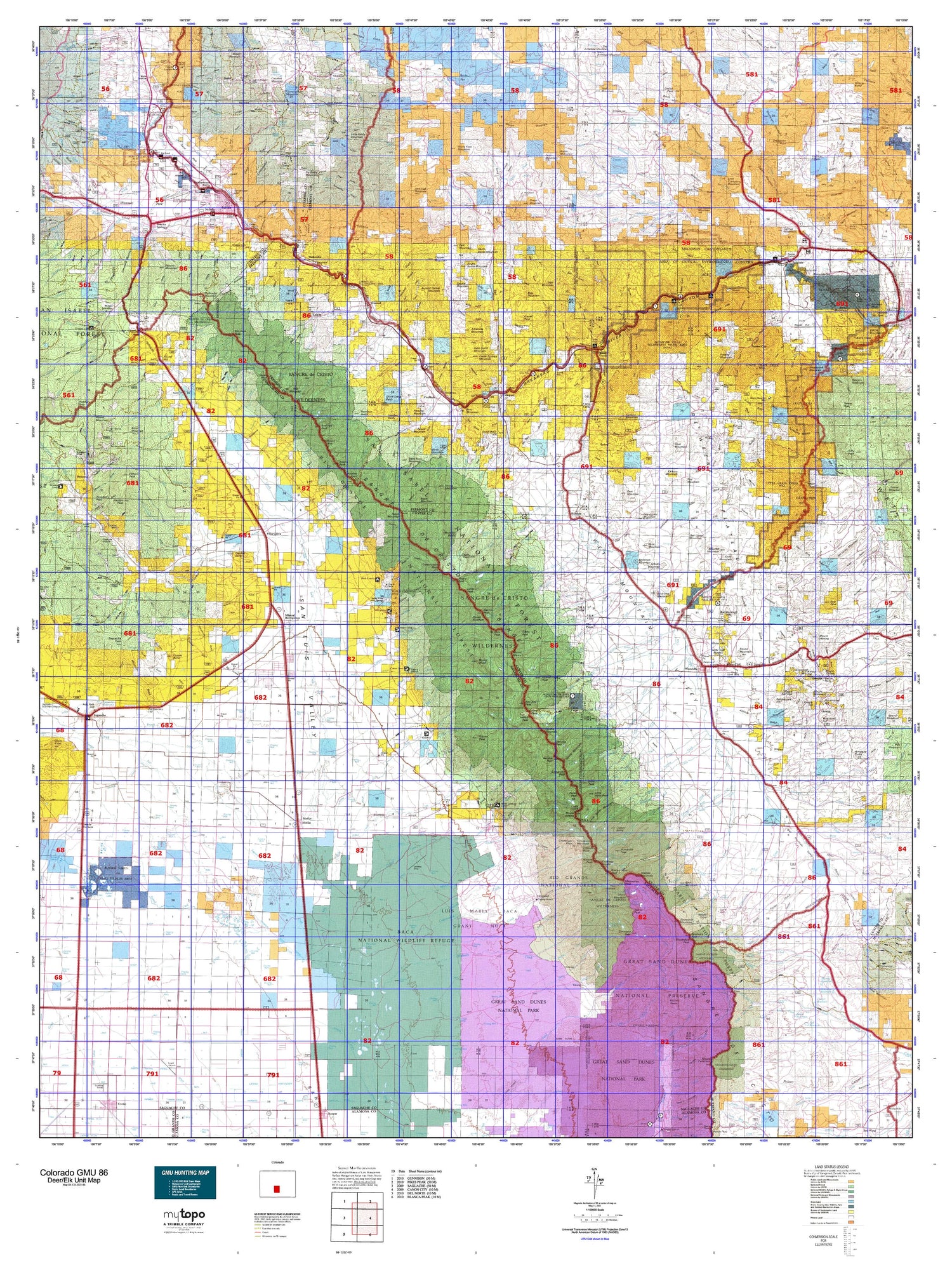 Colorado GMU 86 Map Image