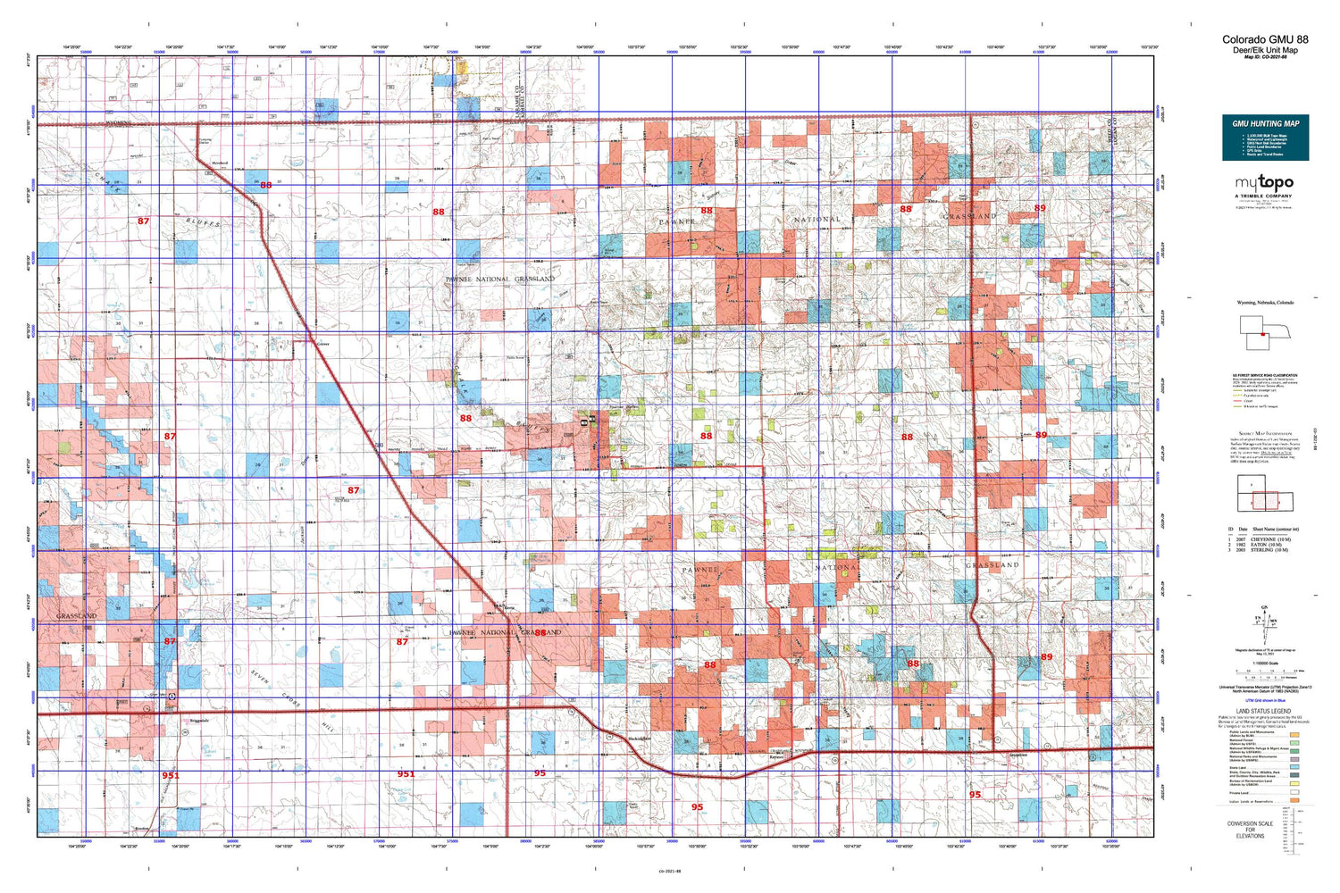Colorado GMU 88 Map Image