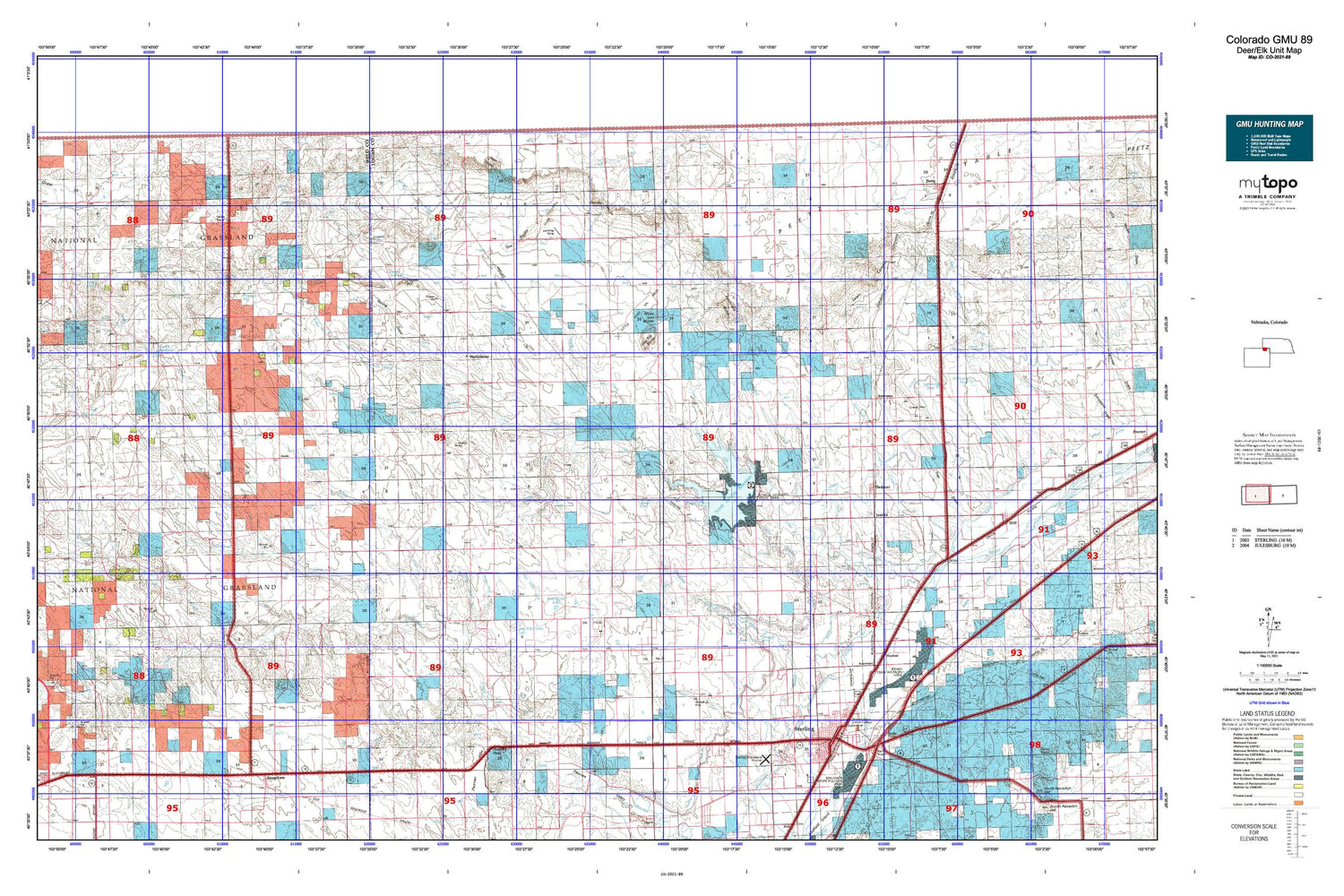 Colorado GMU 89 Map Image