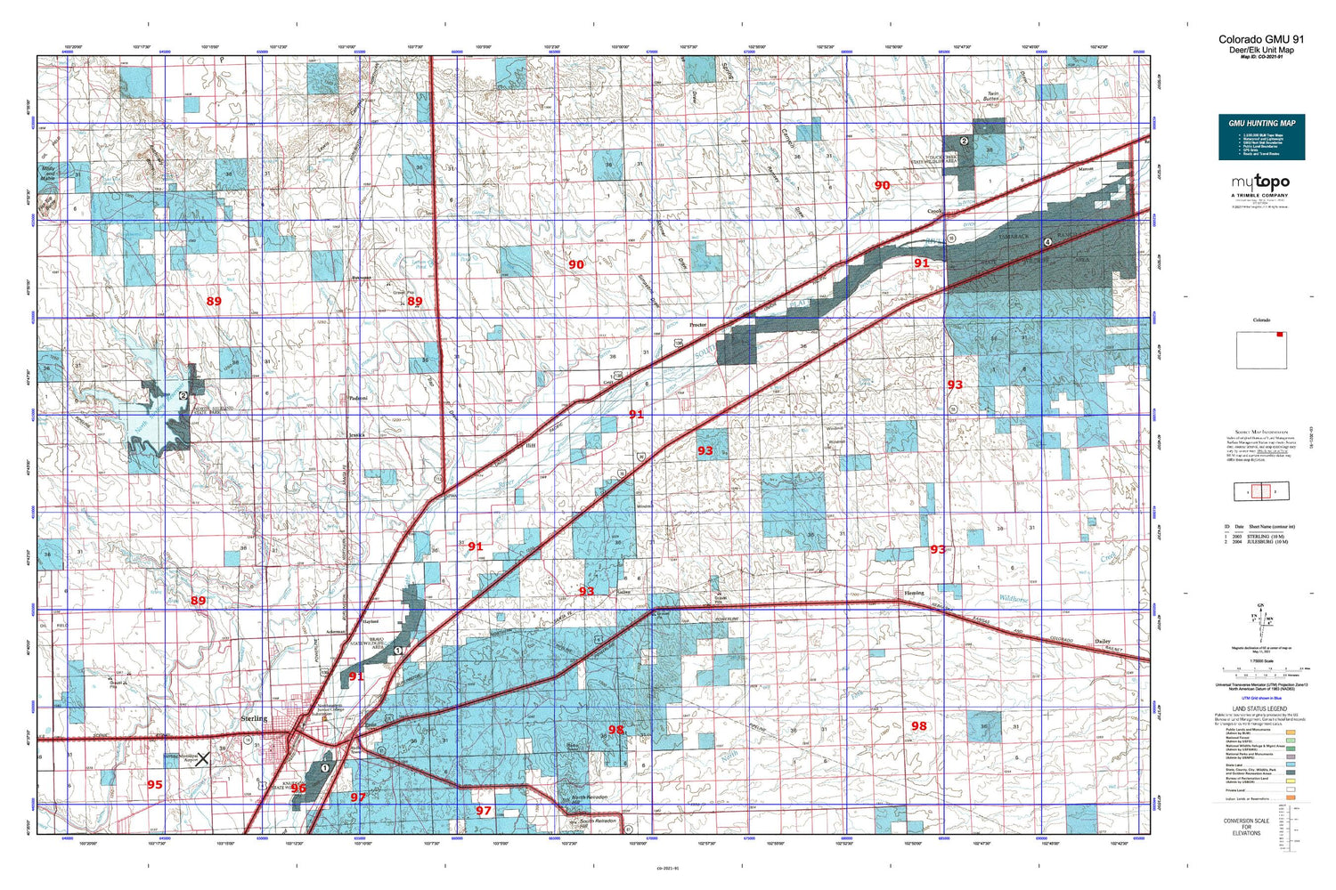 Colorado GMU 91 Map Image