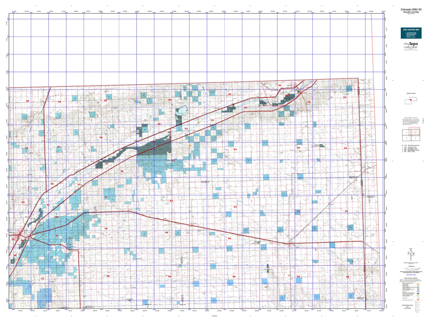 Colorado GMU 93 Map Image