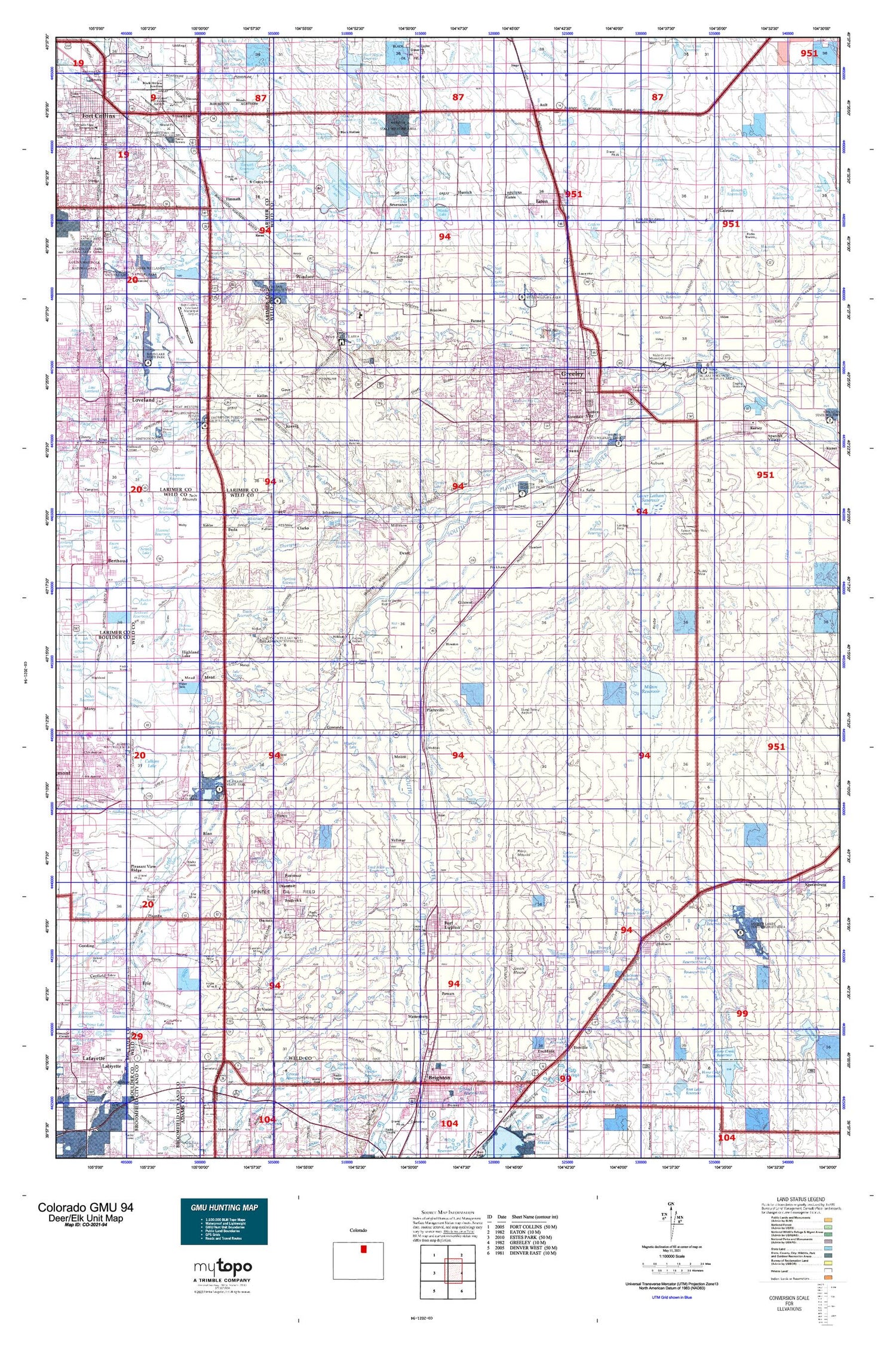 Colorado GMU 94 Map Image