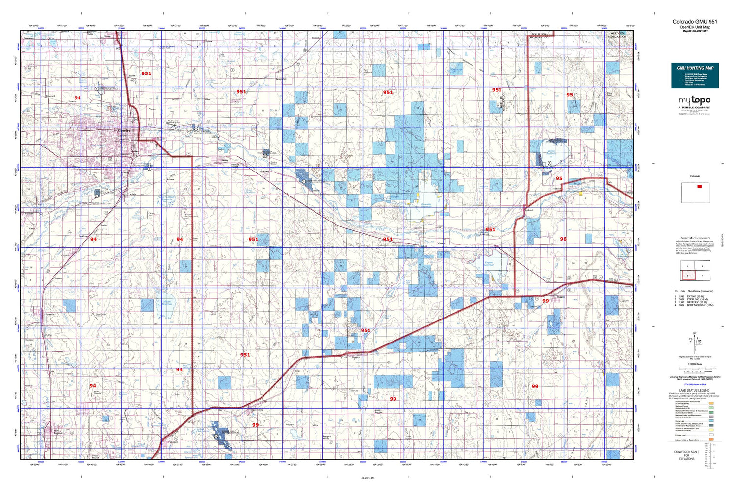 Colorado GMU 951 Map Image