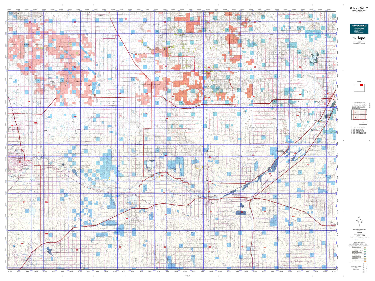 Colorado GMU 95 Map Image