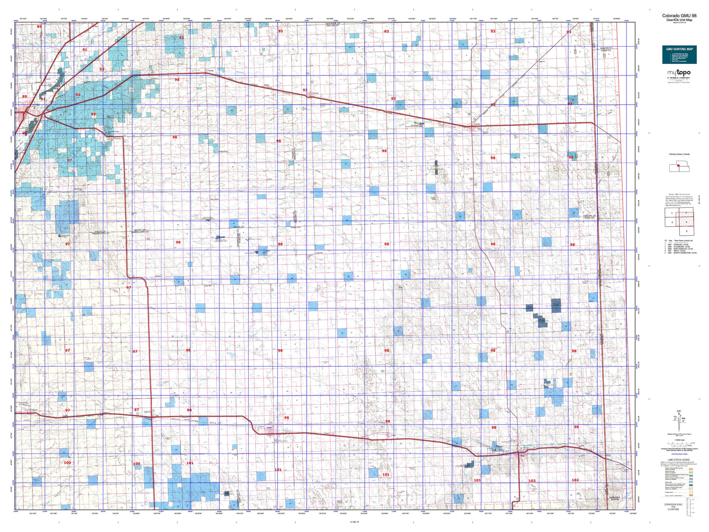 Colorado GMU 98 Map Image