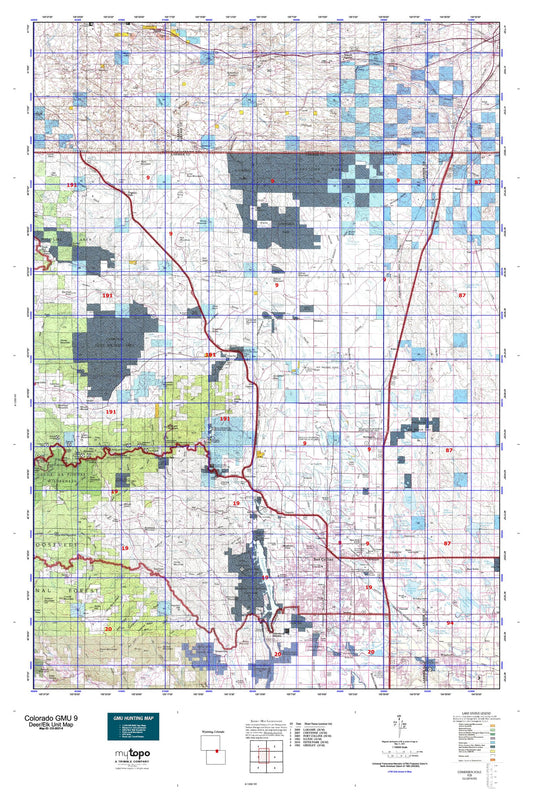 Colorado GMU 9 Map Image