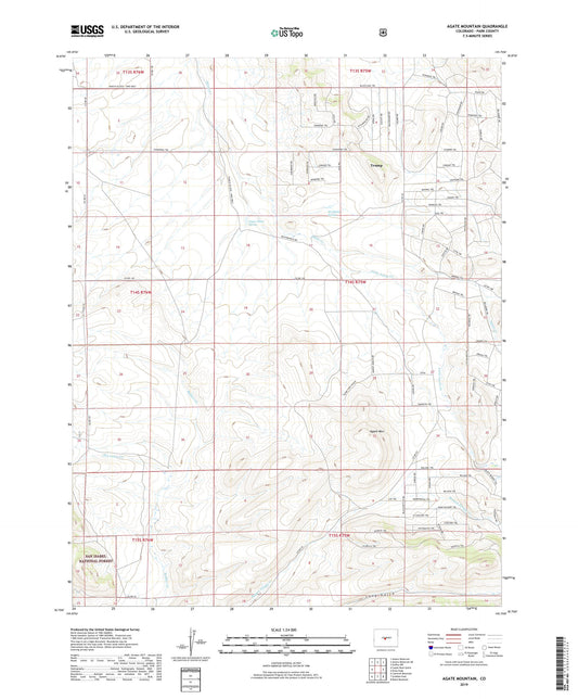 Agate Mountain Colorado US Topo Map Image
