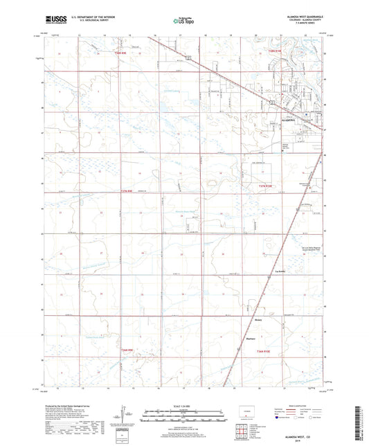 Alamosa West Colorado US Topo Map Image
