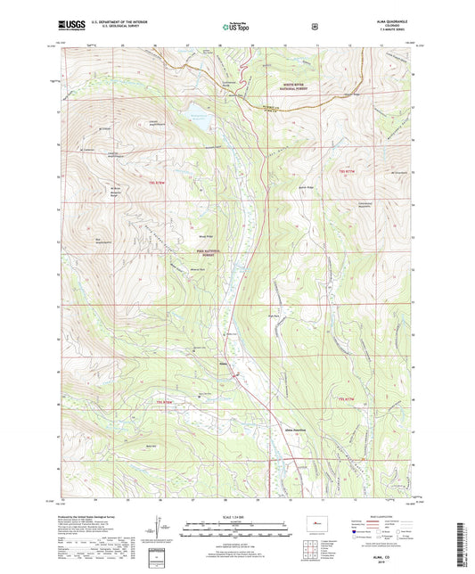 Alma Colorado US Topo Map Image