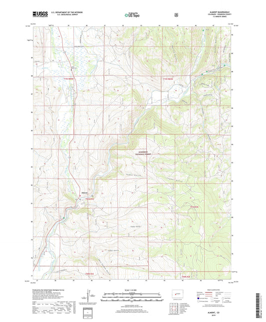 Almont Colorado US Topo Map Image