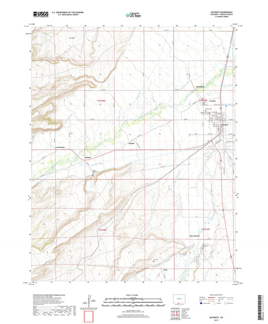 Antonito Colorado US Topo Map Image