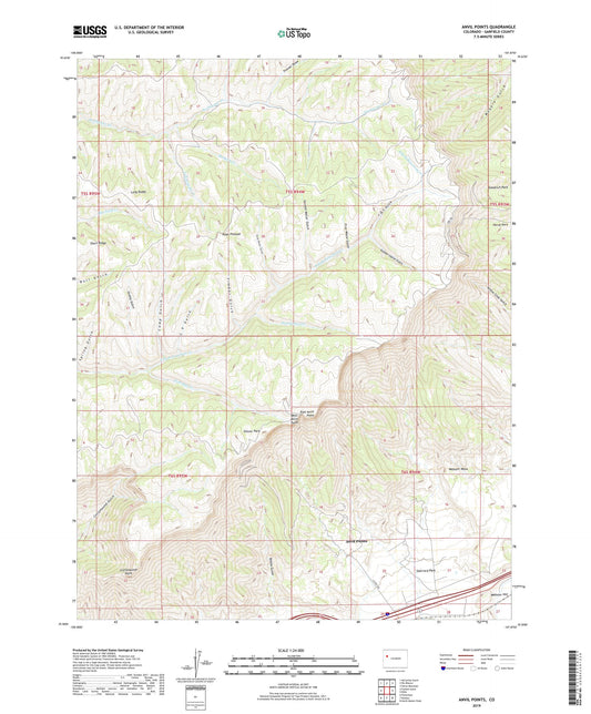 Anvil Points Colorado US Topo Map Image