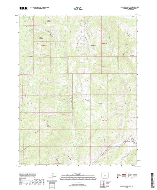 Arkansas Mountain Colorado US Topo Map Image