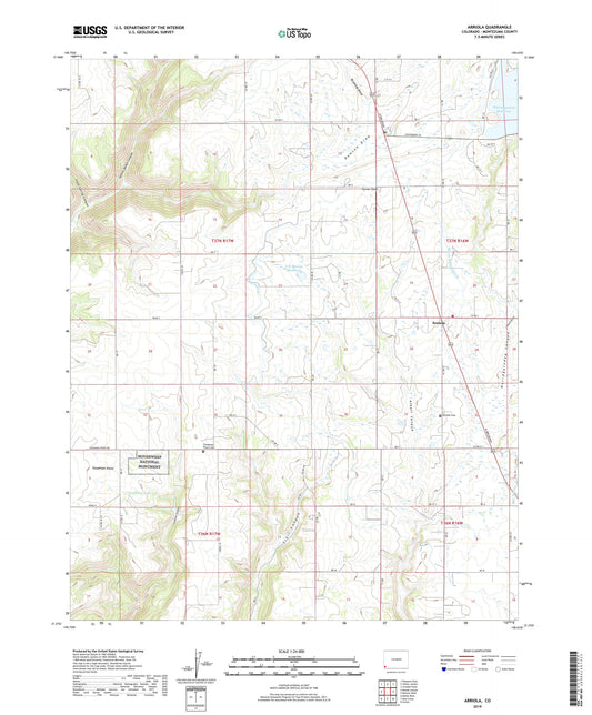 Arriola Colorado US Topo Map Image