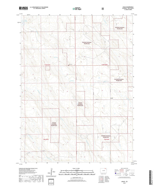 Avalo Colorado US Topo Map Image