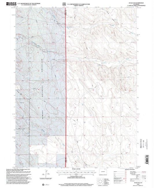 Classic USGS Avalo SE Colorado 7.5'x7.5' Topo Map Image