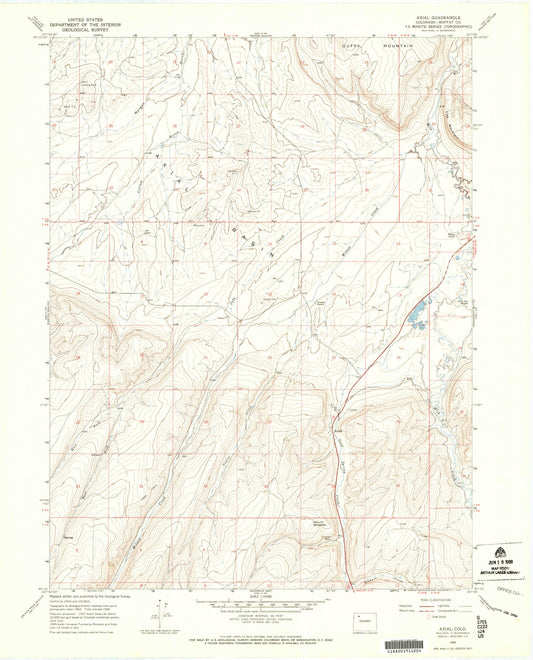 Classic USGS Axial Colorado 7.5'x7.5' Topo Map Image